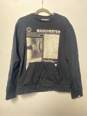 Graphic Crewneck Sweatshirt - Charcoal | Madchester (L)